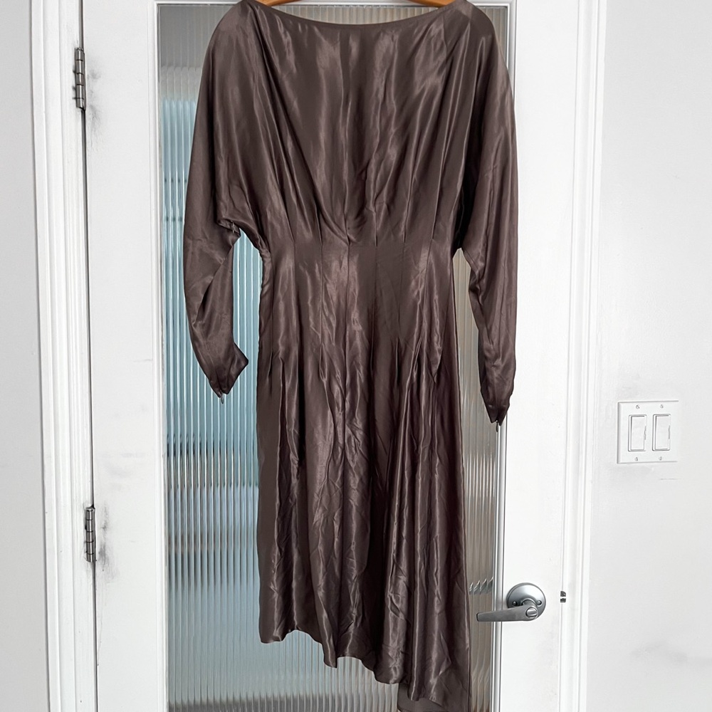 All Saints Ela Pewter Midi Dress View 5